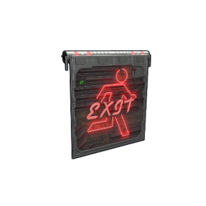 Neon Exit Garage Door