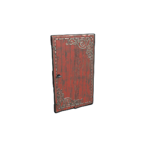 Red Decorative Wood Door