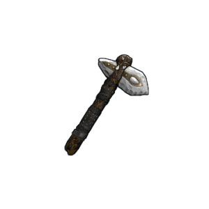 Silver Leaf Stone Hatchet