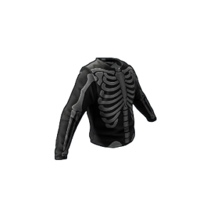 Skeleton Costume Burlap Shirt