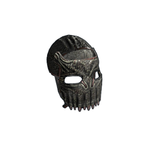 Black Alligator Metal Facemask